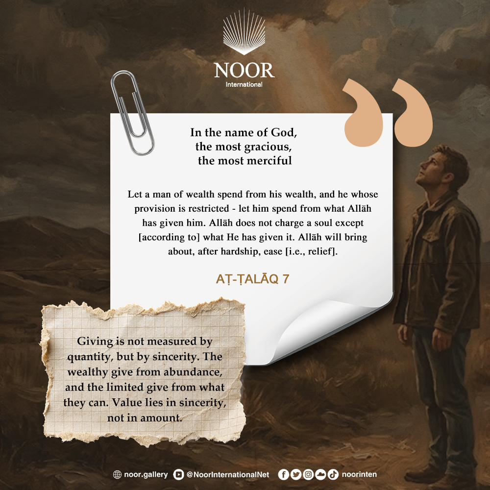 Giving is not measured by quantity, but by sincerity."