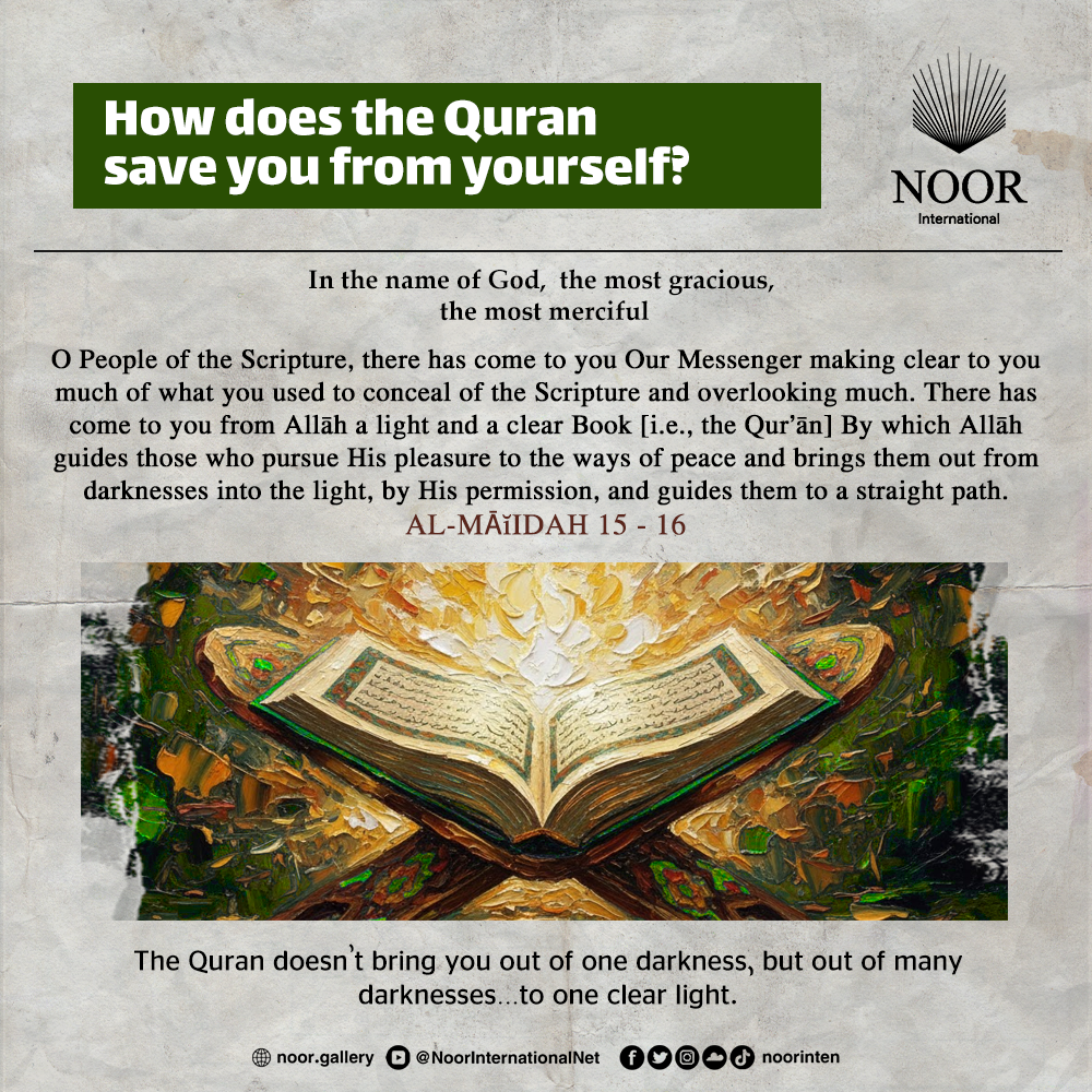 The Quran doesn't bring you out of one darkness,"