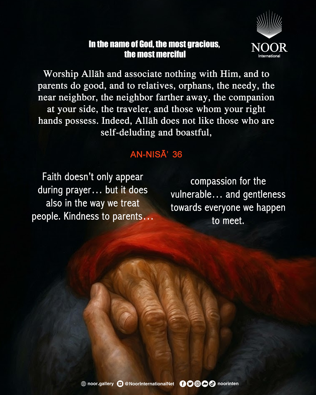 Faith doesn’t only appear during prayer…