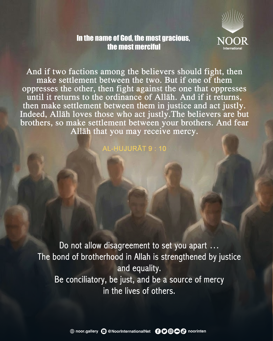 Do not allow disagreement to set you apart …