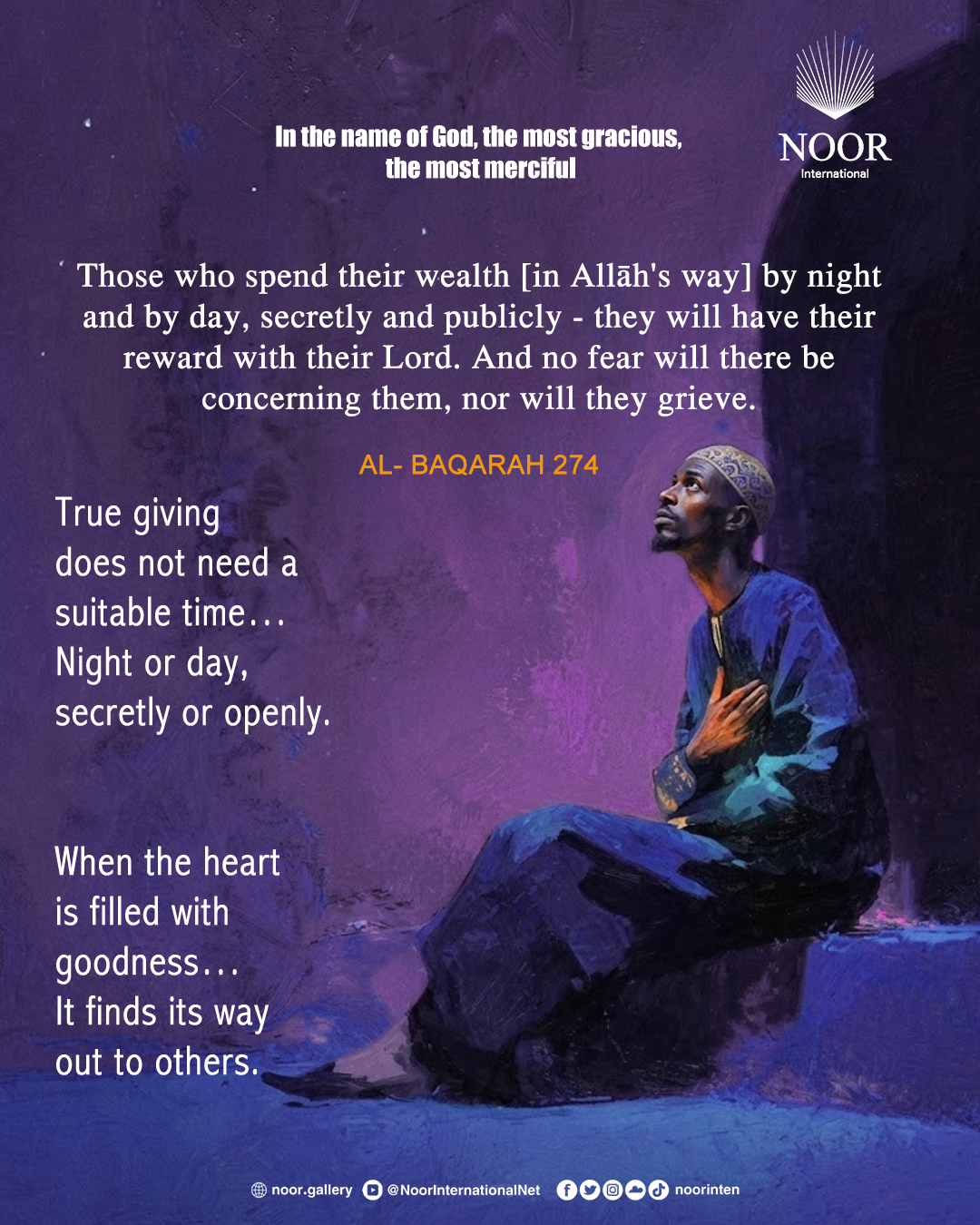 True giving does not need a suitable time…