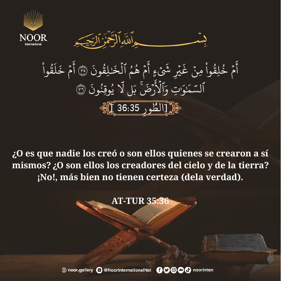 ¿O es que nadie los creó o son ellos quienes se crearon a sí mismos?...