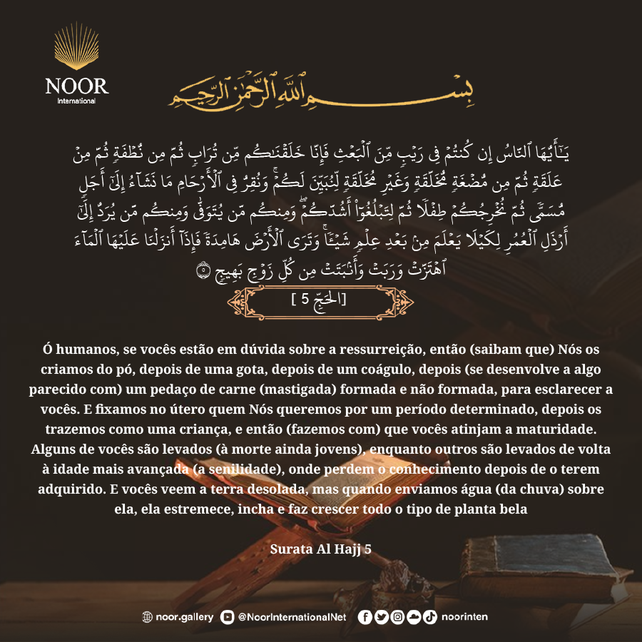 Ó humanos, se vocês estão em dúvida sobre a ressurreição...
