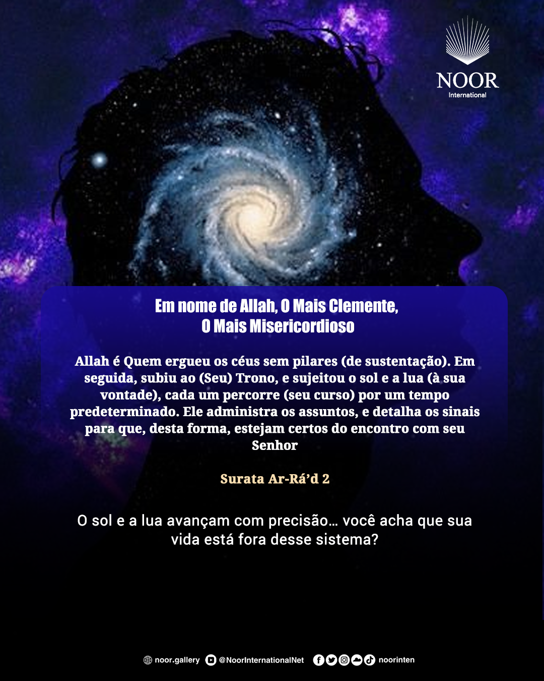 O sol e a lua avançam com precisão…