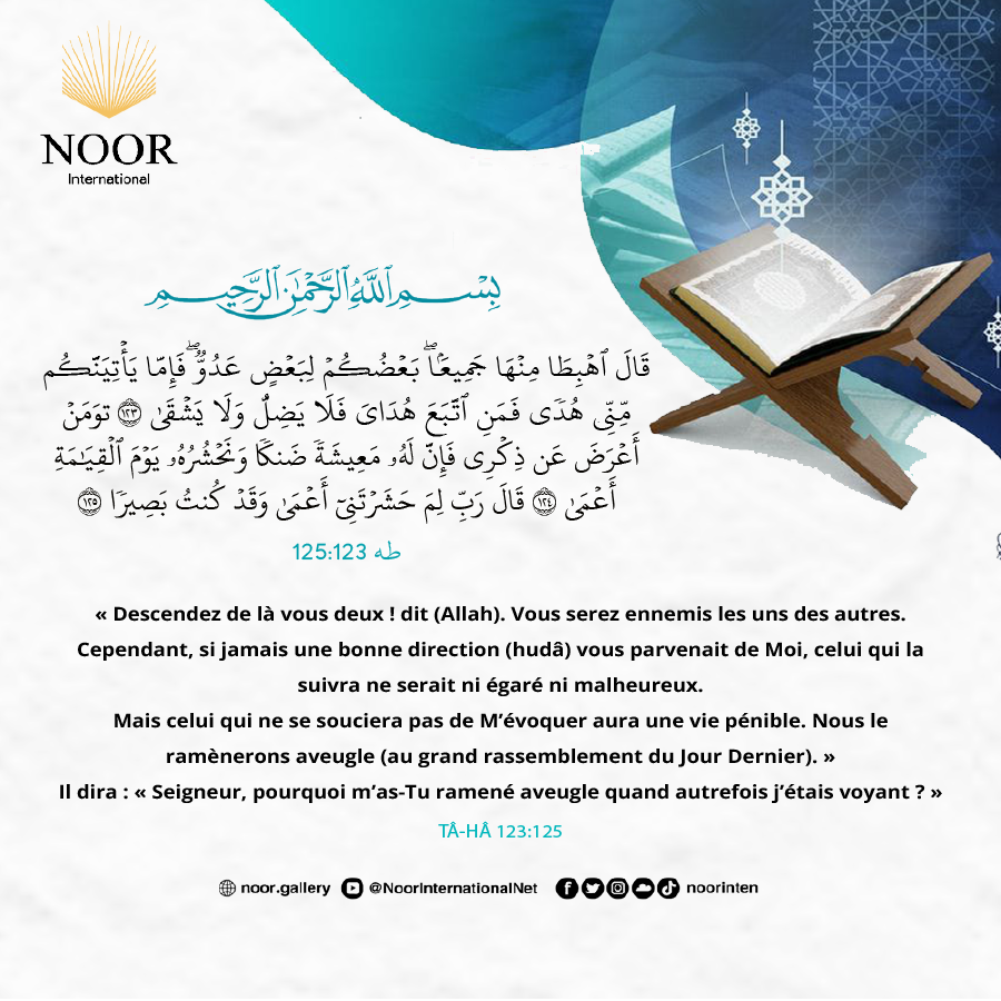 « Descendez de là vous deux ! dit (Allah).