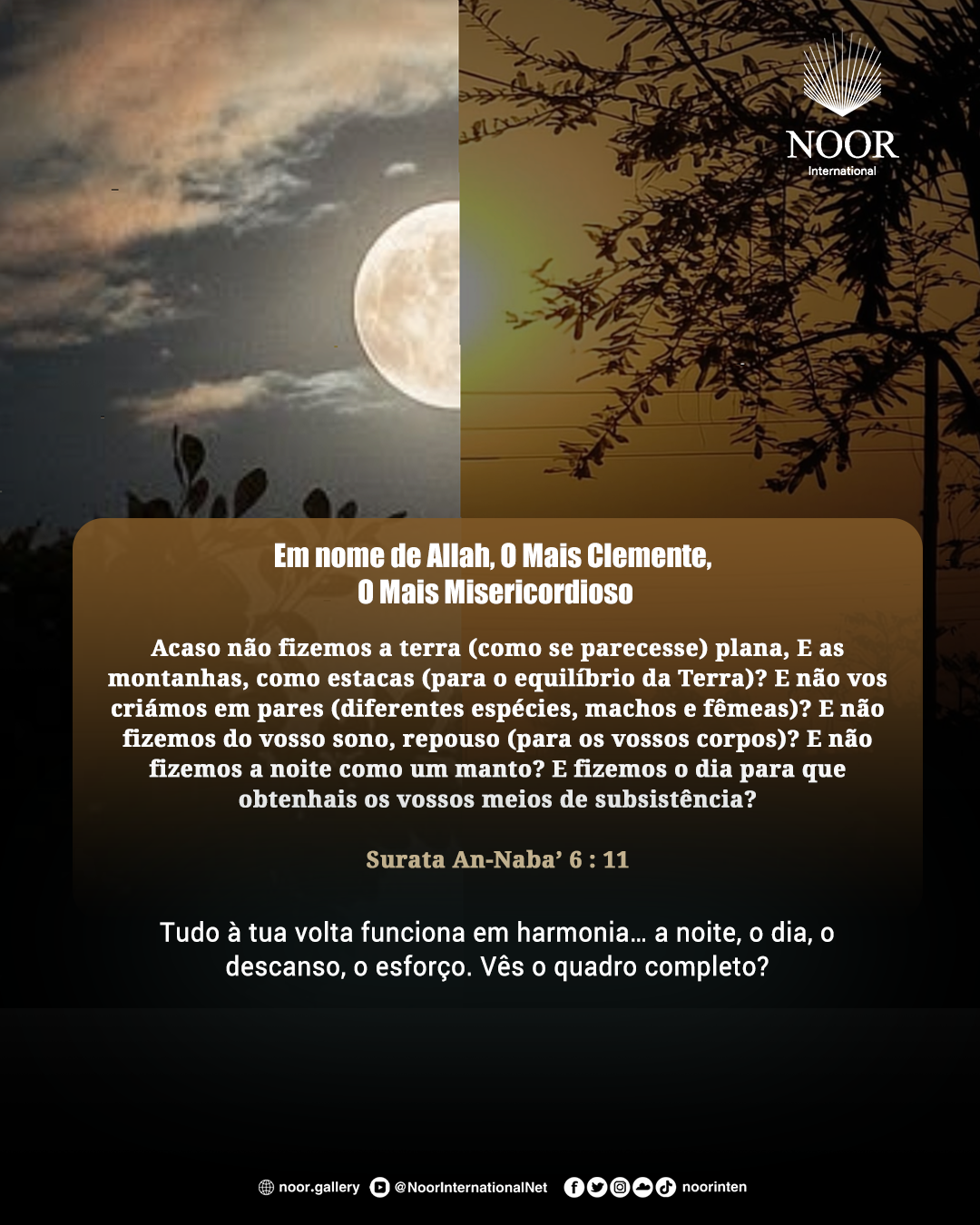 Tudo à tua volta funciona em harmonia…