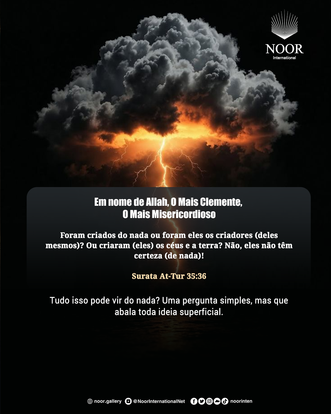 Tudo isso pode vir do nada? Uma pergunta simples