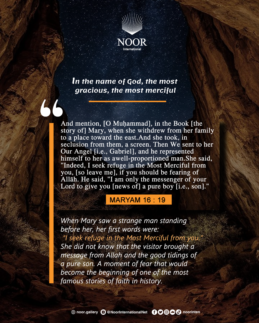 ​When Mary saw a strange man standing before her,"